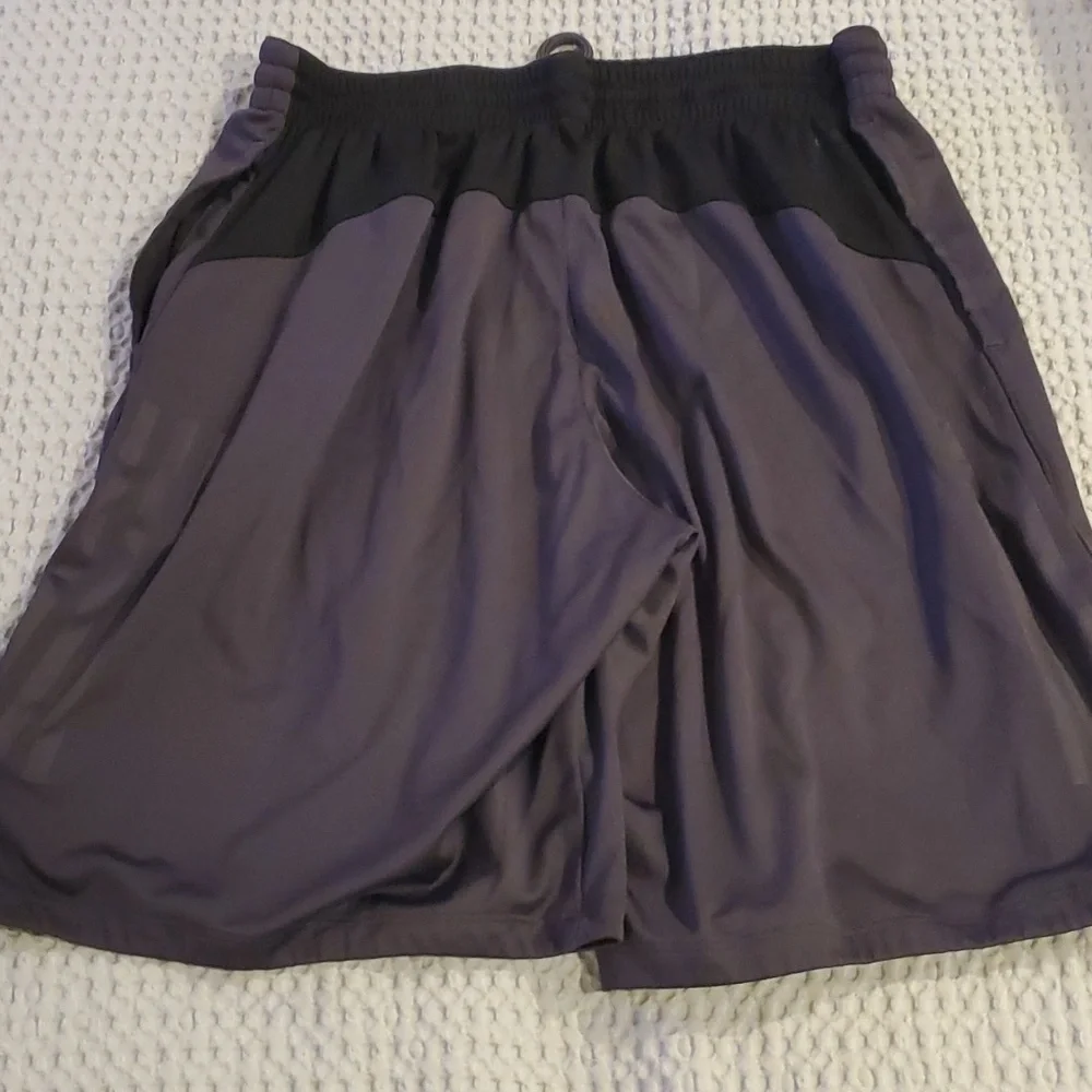 Men's Grey and Black Adidas Shorts Medium #16